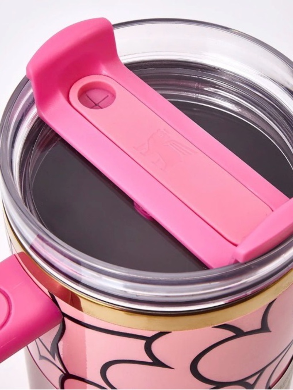 Stanley Pink Tumbler with Gold Lettering - Picture 4 of 6